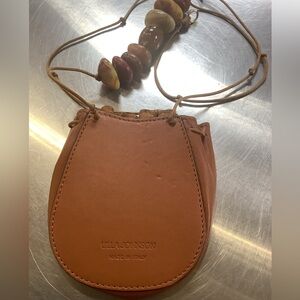 Women's Ulla Johnson Brown Paloma Ruched Crossbody Bag